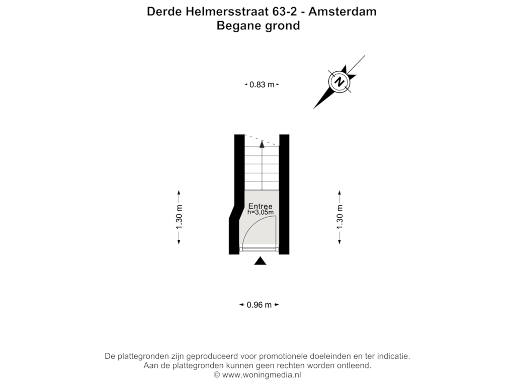 Bekijk plattegrond van Begane grond van Derde Helmersstraat 63-2