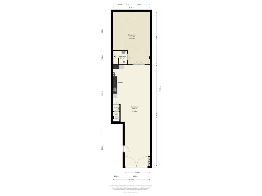 Bekijk plattegrond van Appartement van Mgr. van de Weteringstraat 75