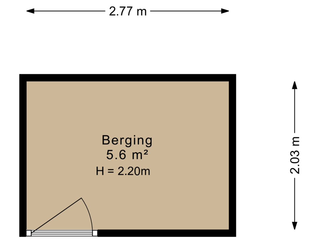 View floorplan of Berging of Kerkstraat 39