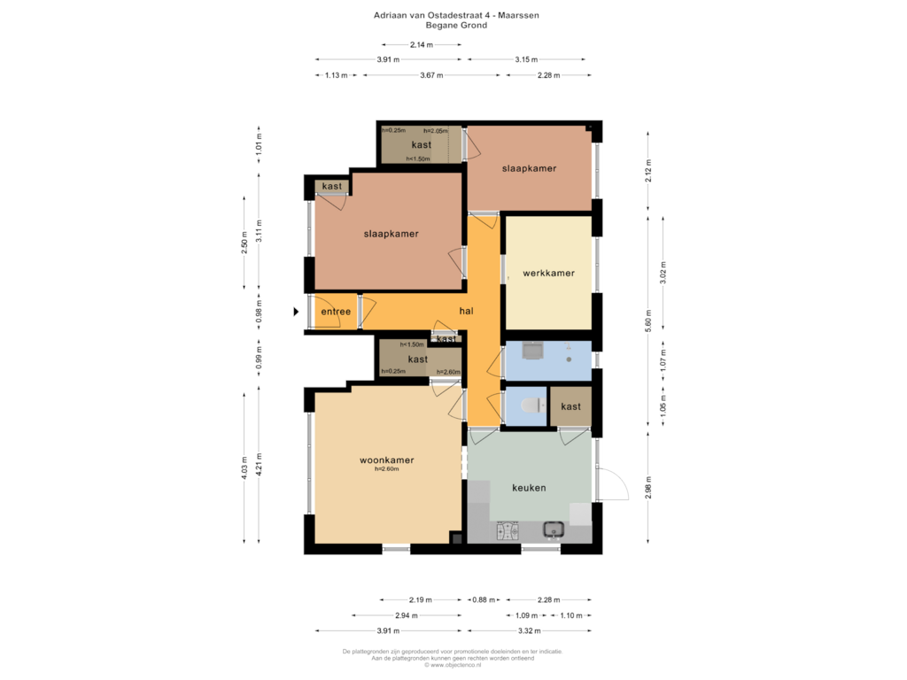 Bekijk plattegrond van Begane Grond van Adriaan van Ostadestraat 4