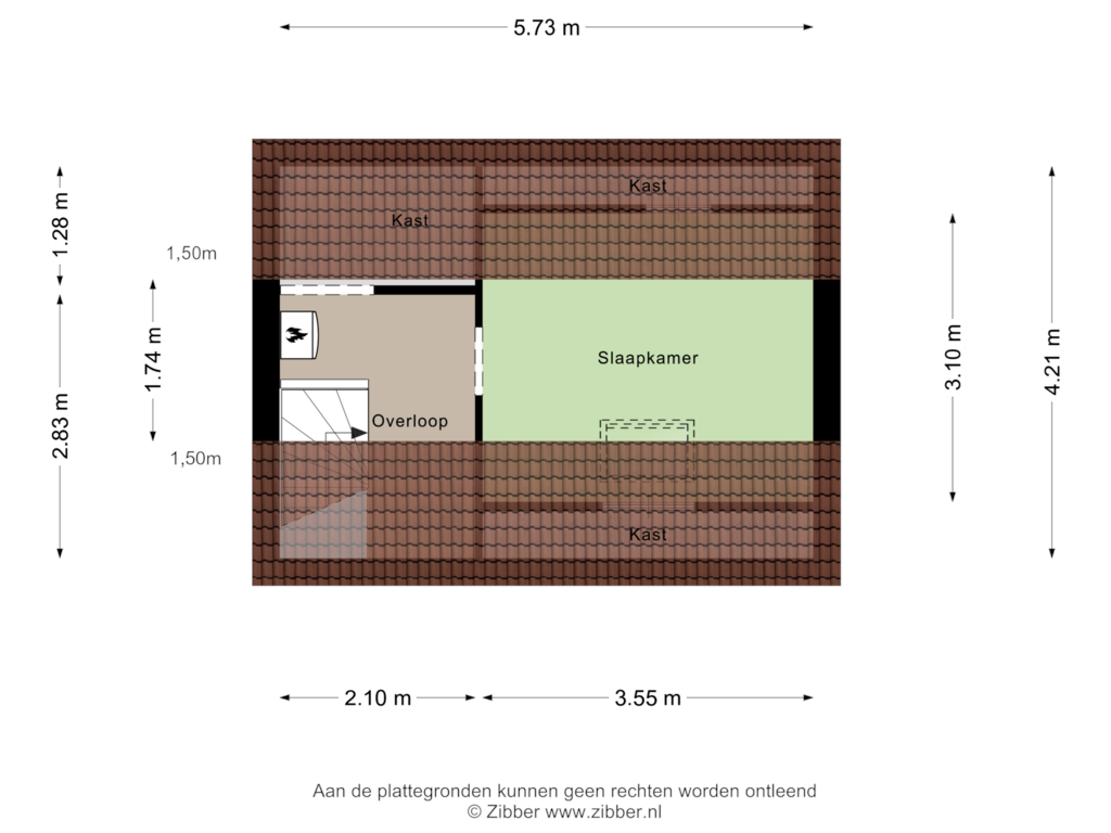 Bekijk plattegrond van Zolder van Jagtlust 2