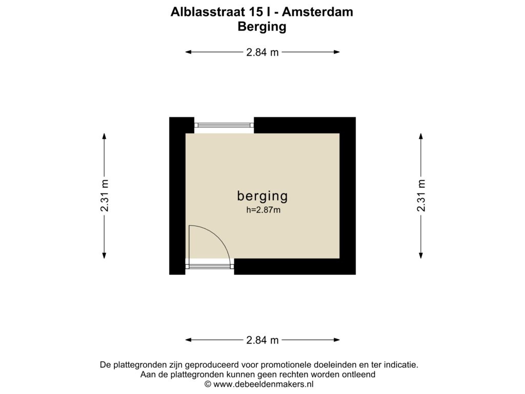 Bekijk plattegrond van BERGING van Alblasstraat 15-1