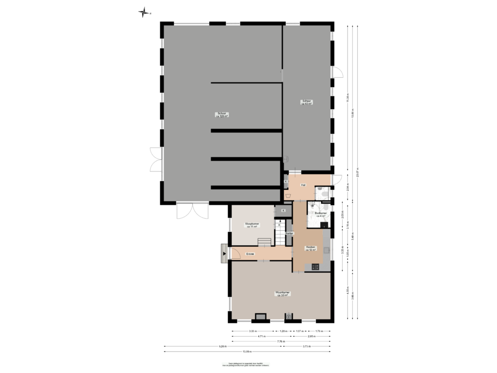 Bekijk plattegrond van Begane grond van Norgervaart 16