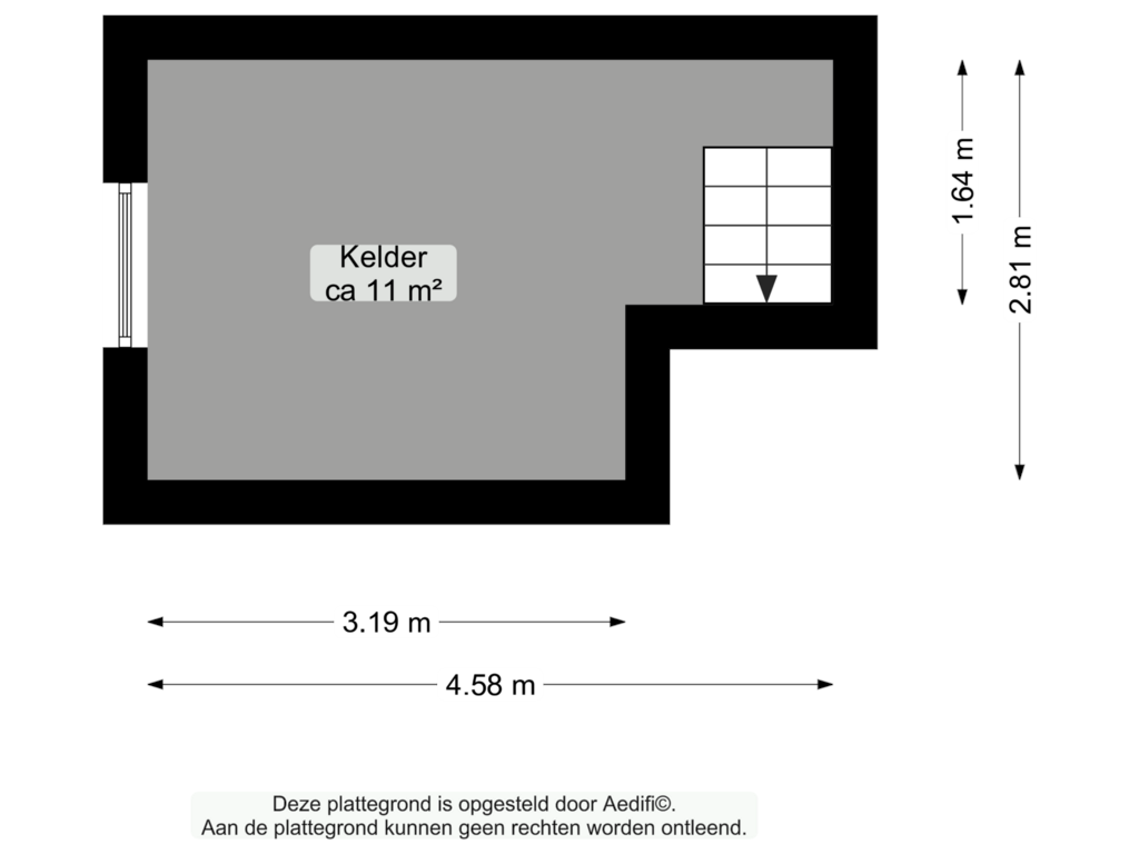 Bekijk plattegrond van Kelder van Norgervaart 16