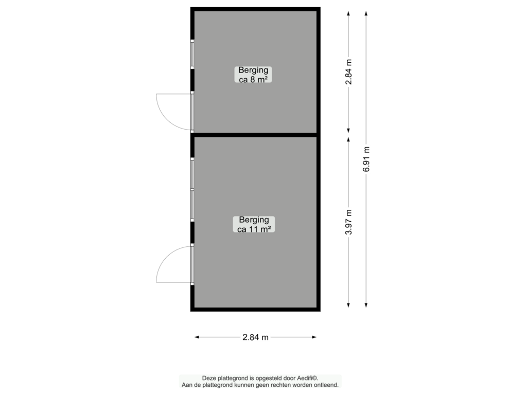 Bekijk plattegrond van Berging van Norgervaart 16