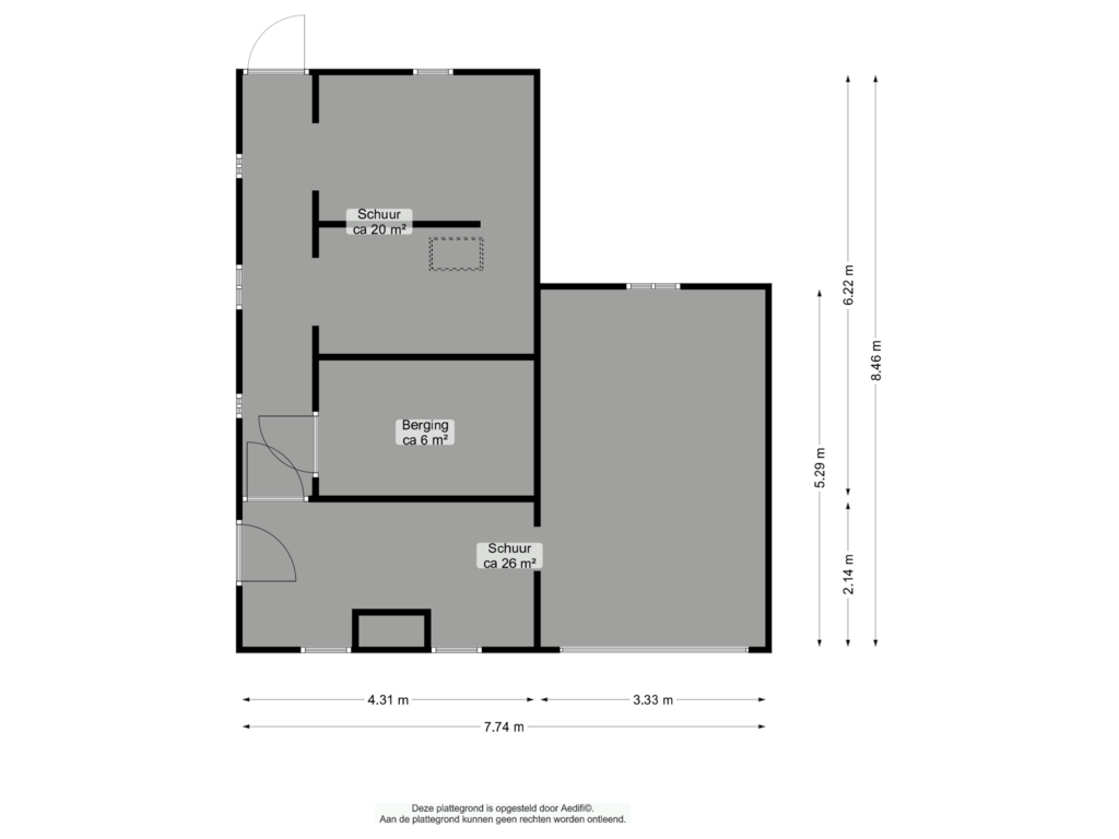 Bekijk plattegrond van Schuur van Norgervaart 16