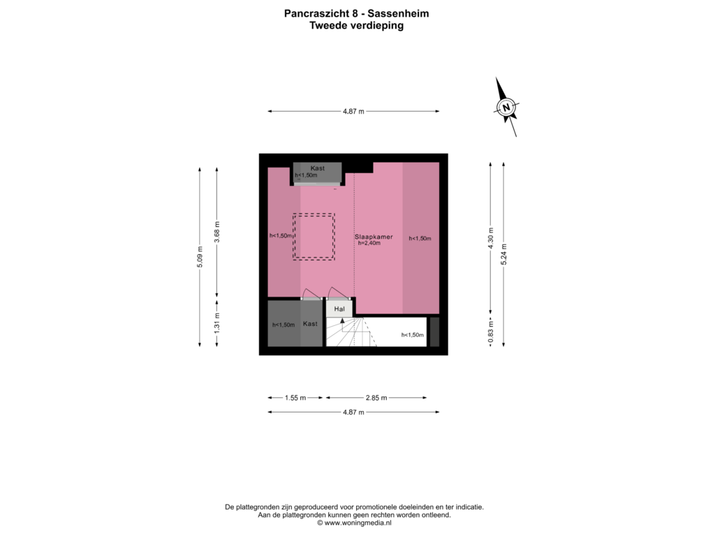 Bekijk plattegrond van 2e_verd van Pancraszicht 8