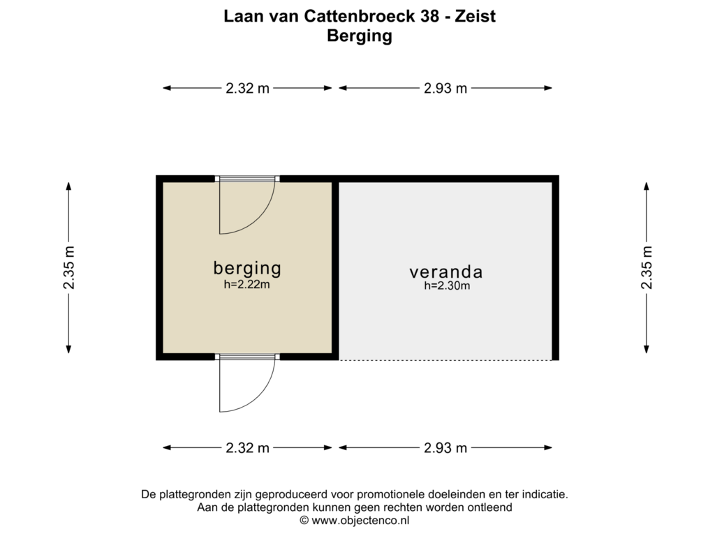 Bekijk plattegrond van BERGING van Laan van Cattenbroeck 38