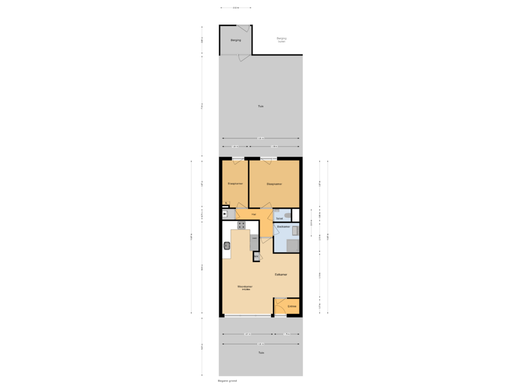 View floorplan of Begane grond of Fahrenheitstraat 75-A