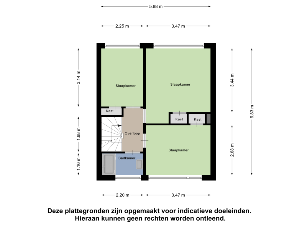 Bekijk plattegrond van Eerste Verdieping van Gagelstraat 3