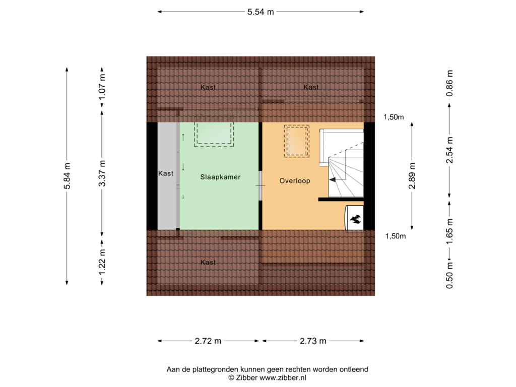 Bekijk plattegrond van Zolder van Plein 18