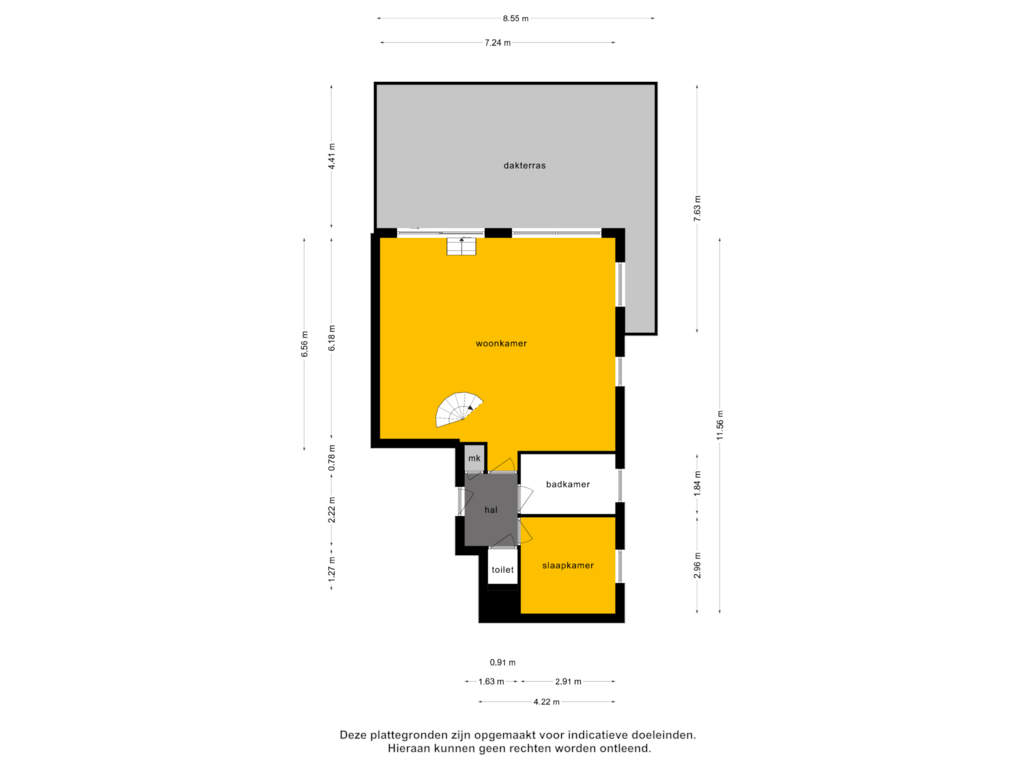 Bekijk plattegrond van 1e verdieping van Dorpsstraat 177-C