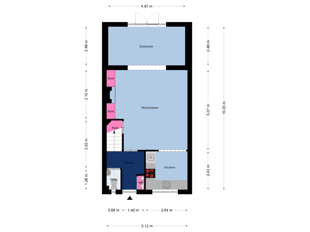 View floorplan of Begane Grond of Willibrordusstraat 59