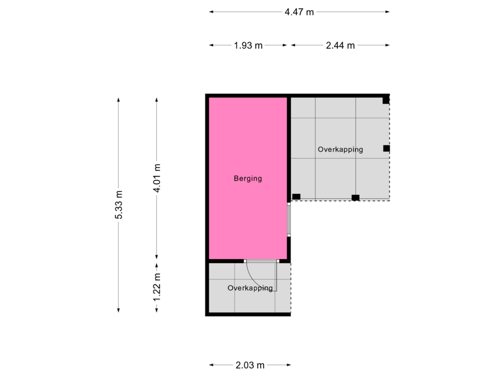 View floorplan of Berging of Willibrordusstraat 59