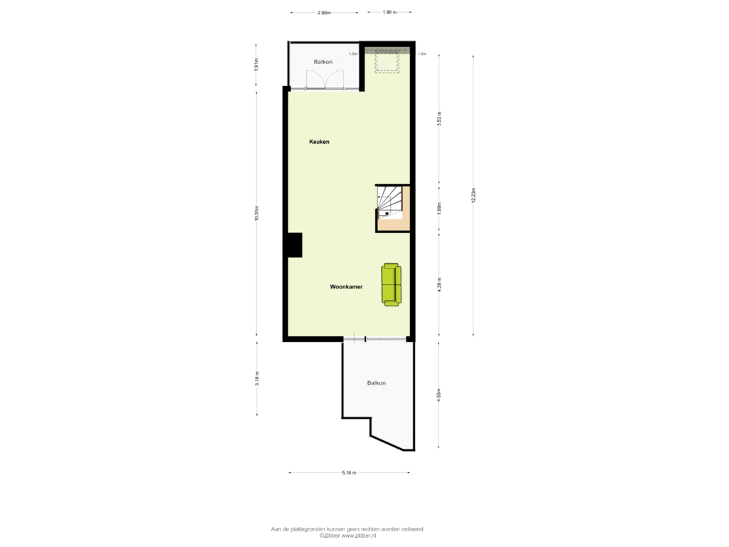 Bekijk plattegrond van Tweede verdieping van Dr Huber Noodtstraat 13-22