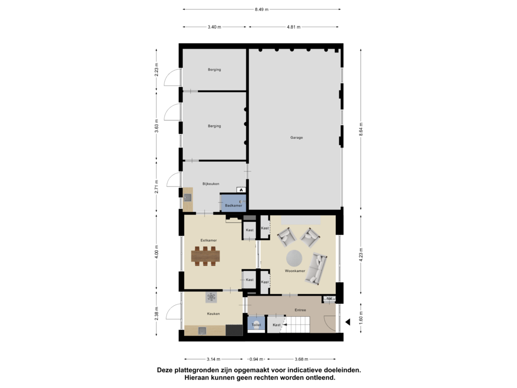 Bekijk plattegrond van Begane Grond van Burgemeester van Lierestraat 2