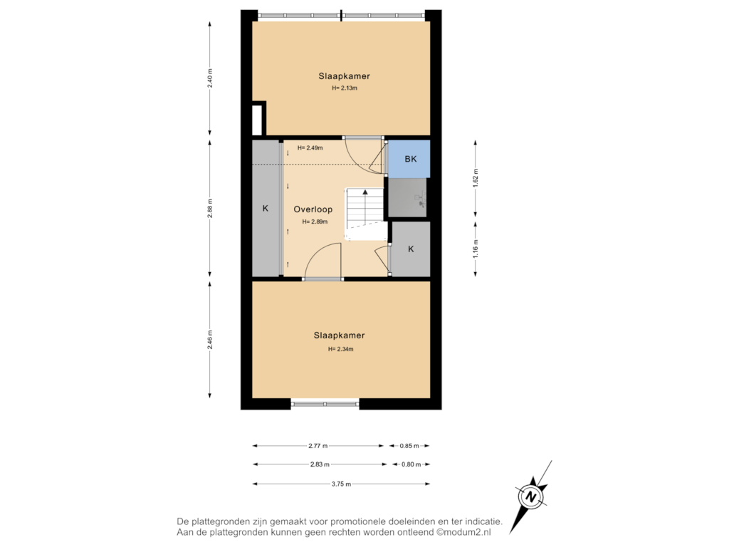 Bekijk plattegrond van 1e Verdieping van Kwekerijstraat 17