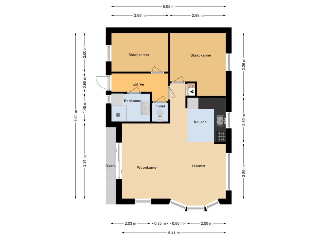 Bekijk plattegrond van Begane grond van Coevorderweg 27-016