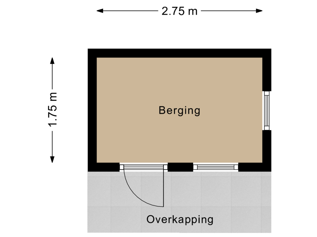 Bekijk plattegrond van Berging van Coevorderweg 27-016