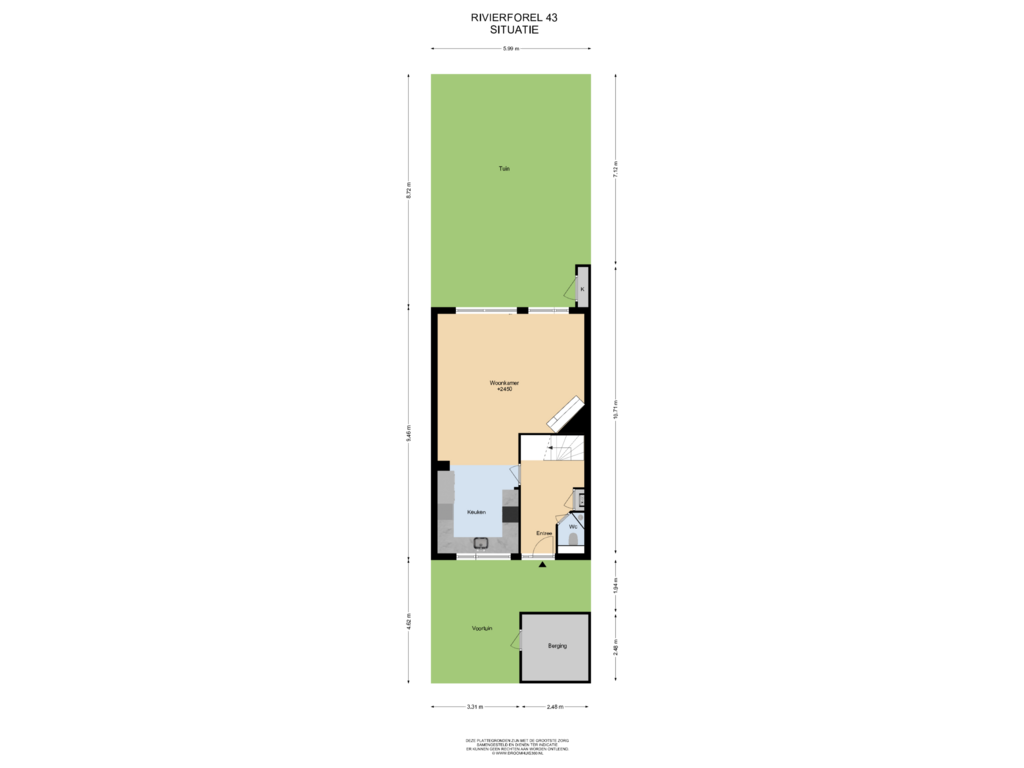 Bekijk plattegrond van Situatie van Rivierforel 43