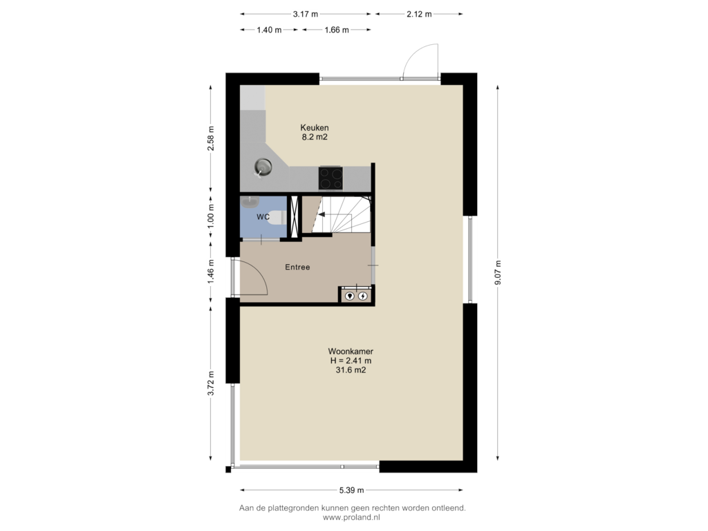 View floorplan of Begane Grond of Wederiklaan 85