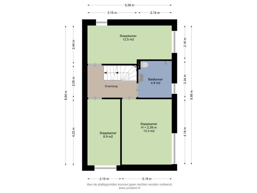 View floorplan of 1e Verdieping of Wederiklaan 85