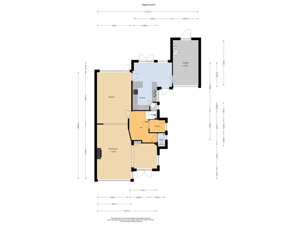 Bekijk plattegrond van Begane grond van Heemsteedse Dreef 244