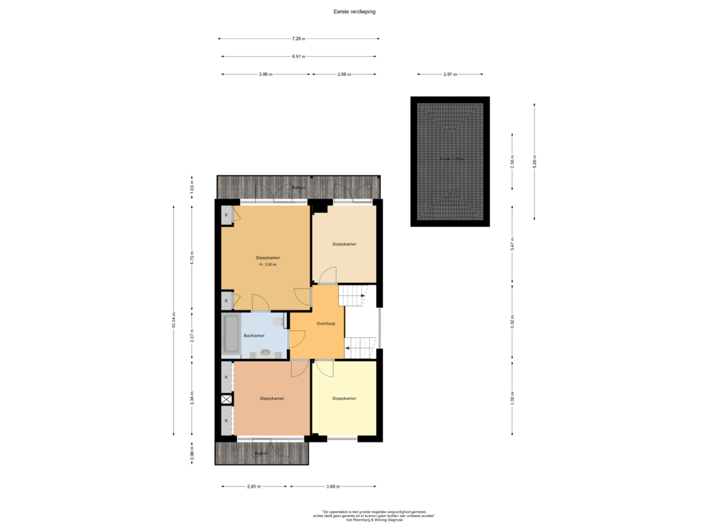 Bekijk plattegrond van Eerste verdieping van Heemsteedse Dreef 244