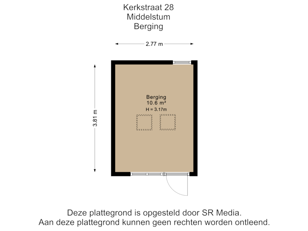 Bekijk plattegrond van Berging van Kerkstraat 28