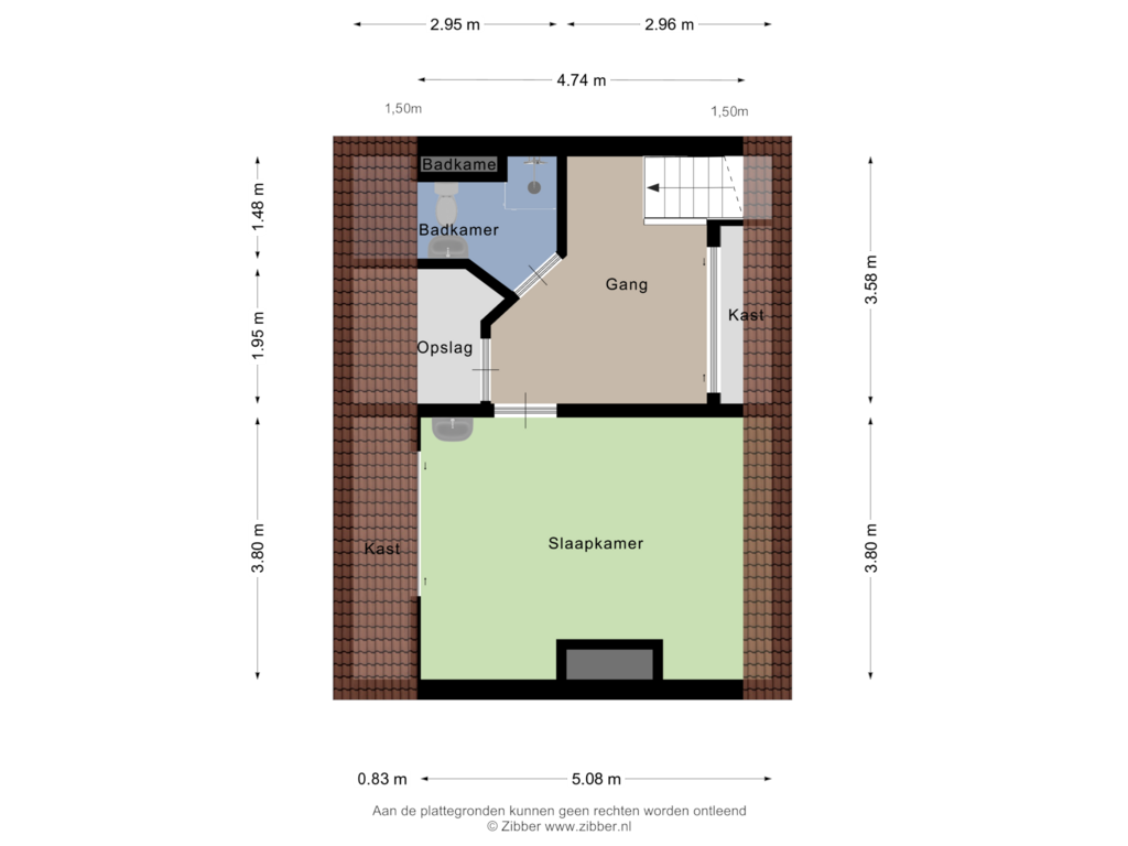 Bekijk plattegrond van Gastenverblijf van Pastoor van Breugelstraat 8