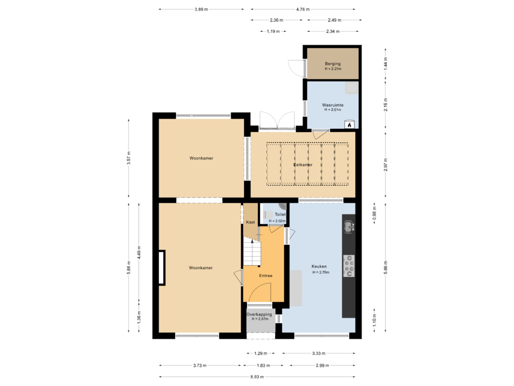 View floorplan of Begane grond of Mgr. Nolensplein 30