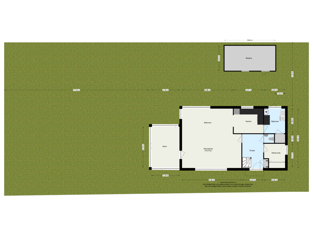 Bekijk plattegrond van Begane grond tuin van Korenmolenweg 1-A