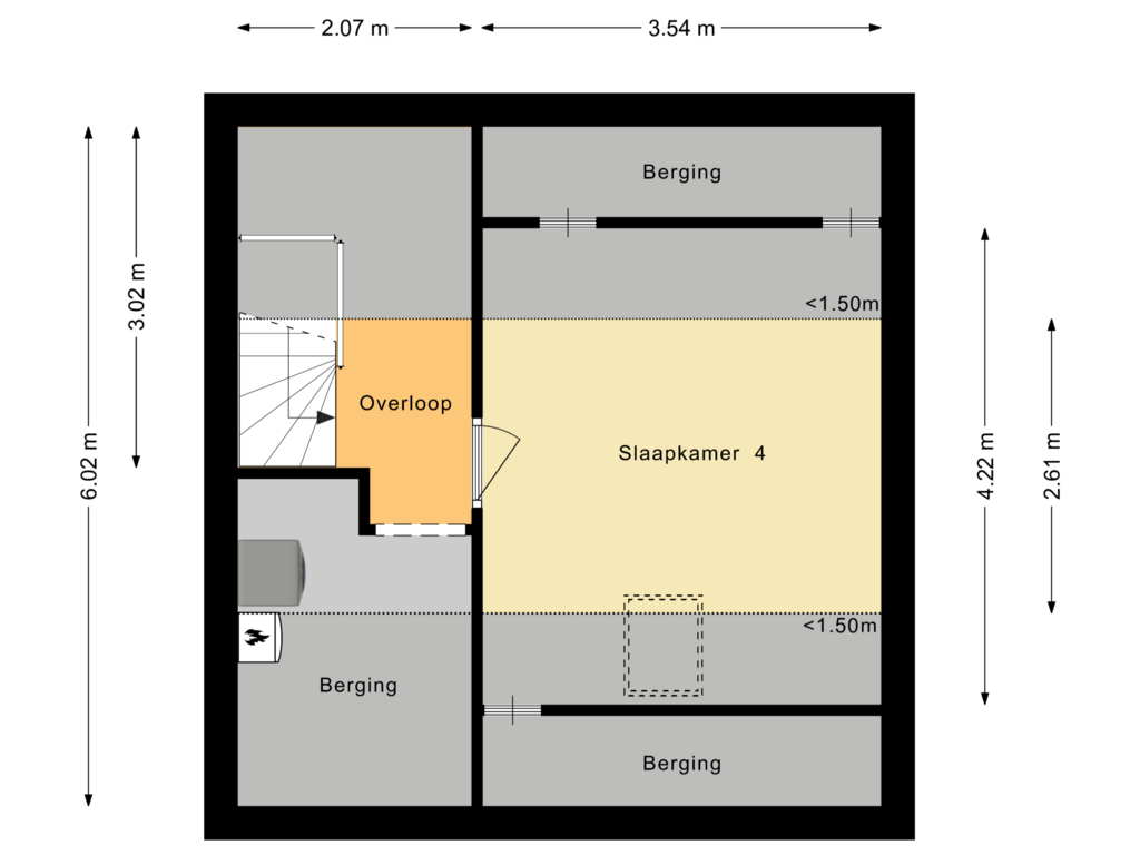 Bekijk plattegrond van Tweede verdieping van Behringhof 47