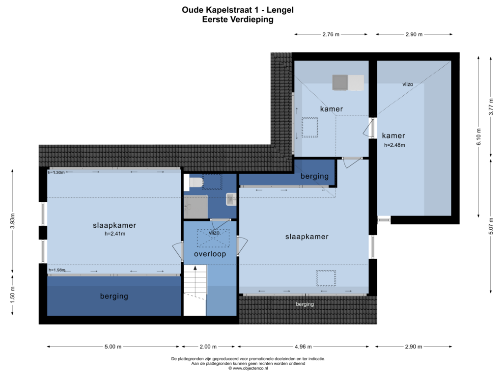 View floorplan of Eerste Verdieping of Oude Kapelstraat 1