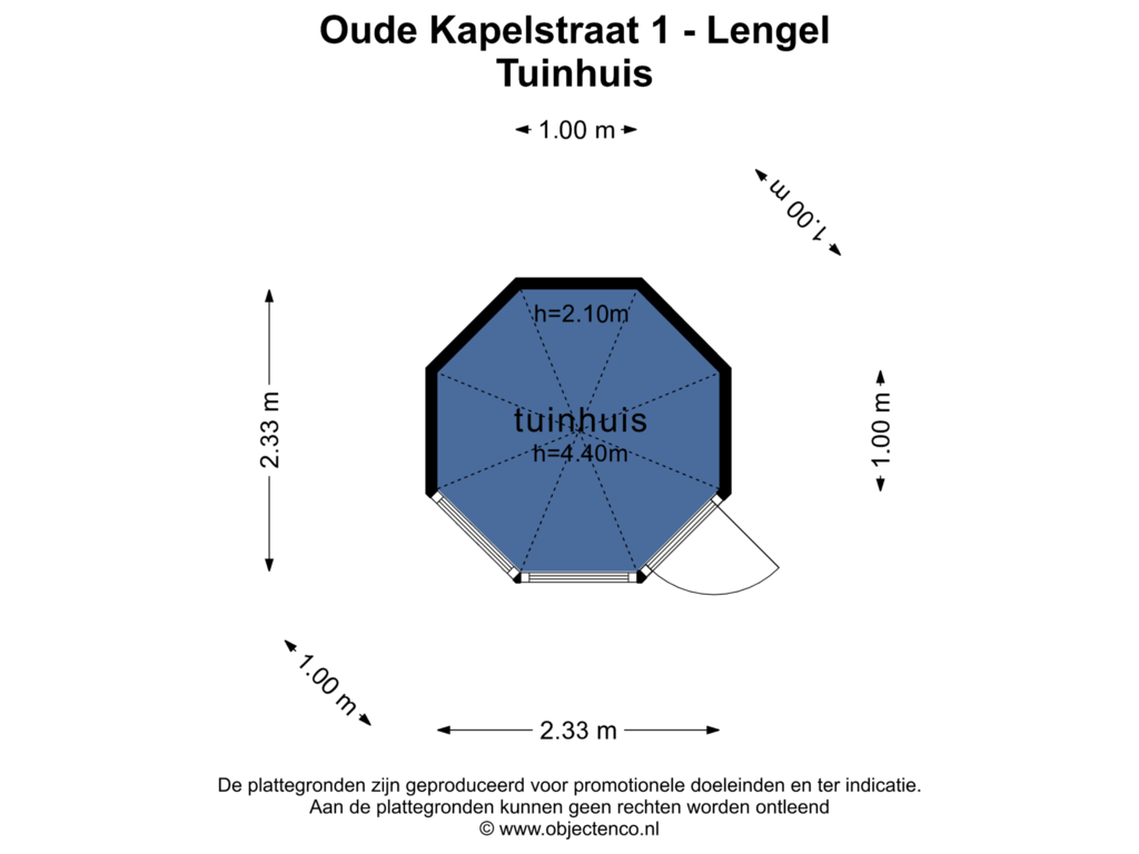 View floorplan of Tuinhuis of Oude Kapelstraat 1