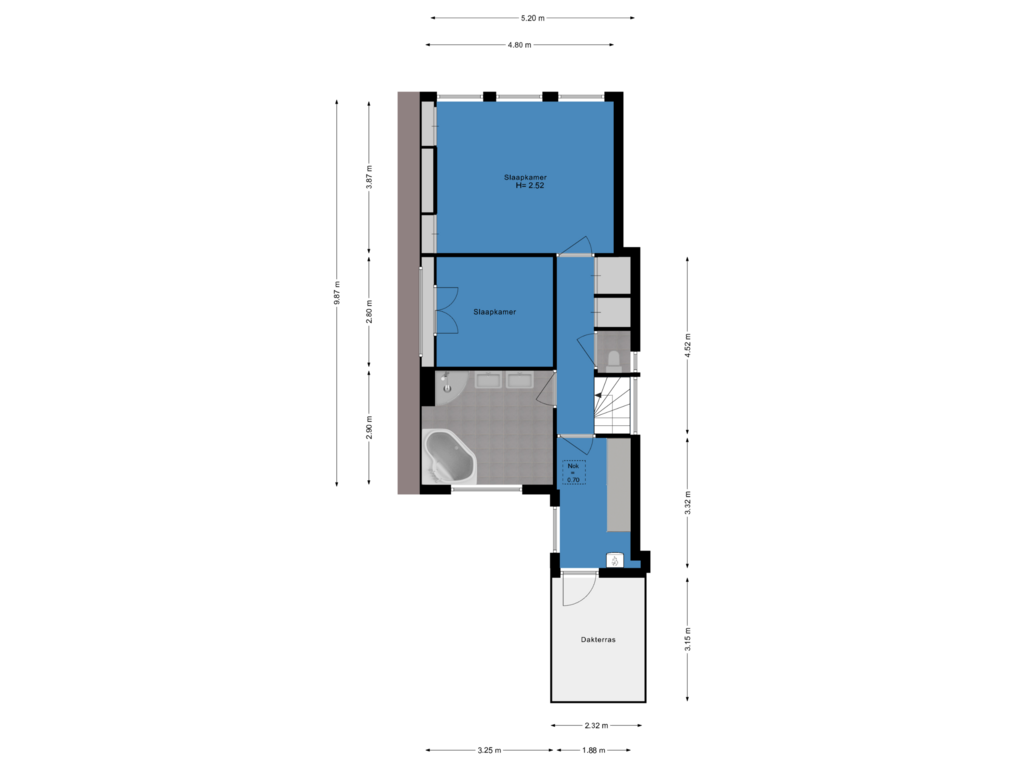 Bekijk plattegrond van Tweede etage van Lange Tiendeweg 15