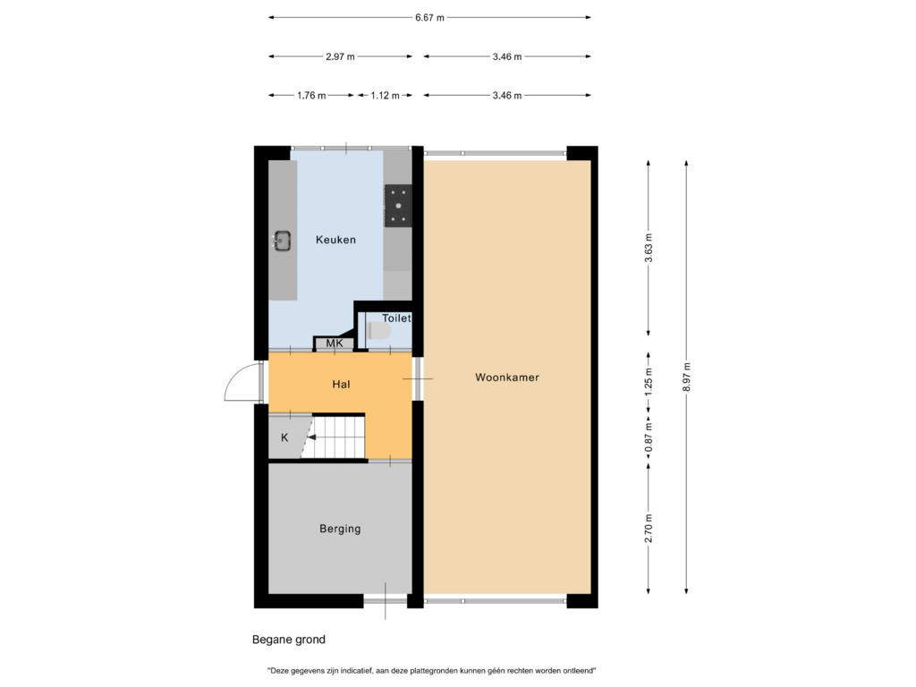 Bekijk plattegrond van Begane grond van Puccinistraat 29