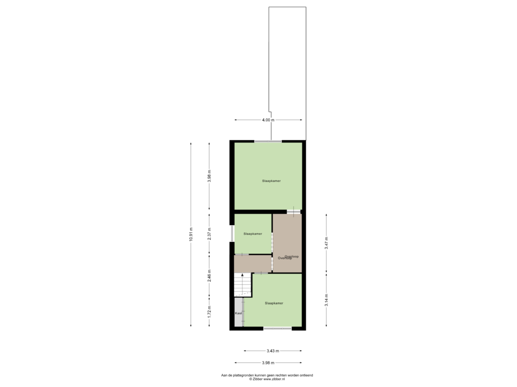 View floorplan of Eerste Verdieping of Veldstraat 42