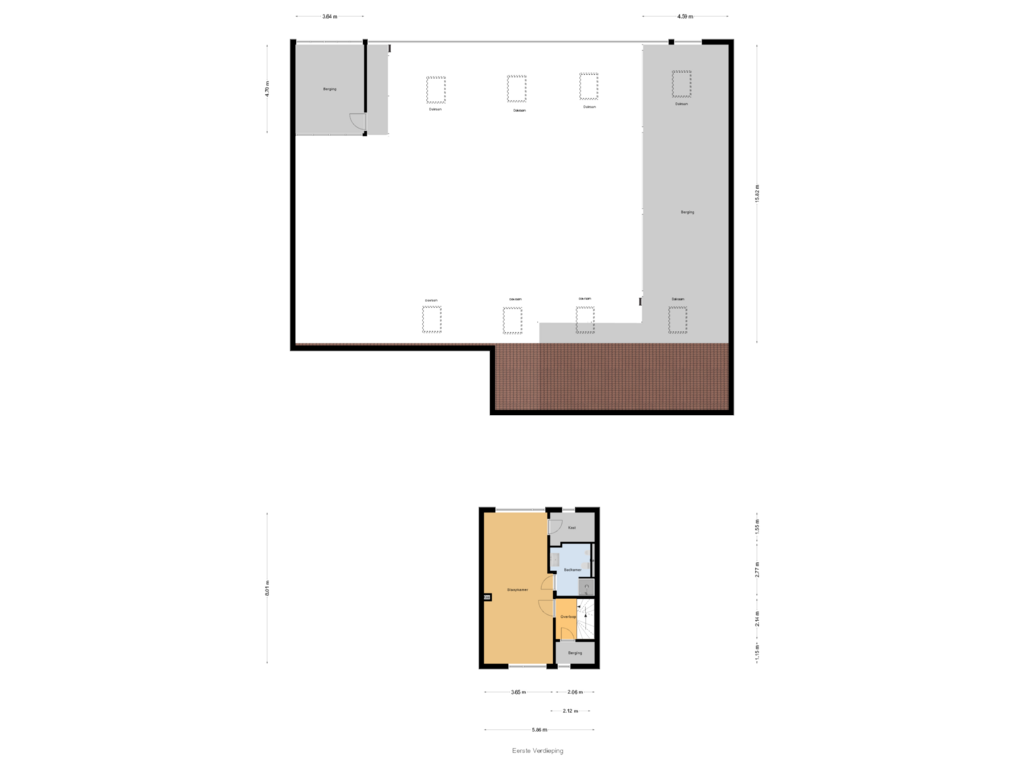 View floorplan of Eerste Verdieping of Noordeinde 69