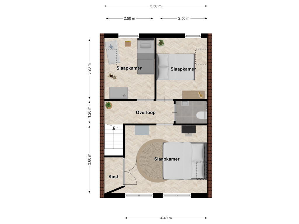 Bekijk plattegrond van Eerste verdieping van Julianastraat 117