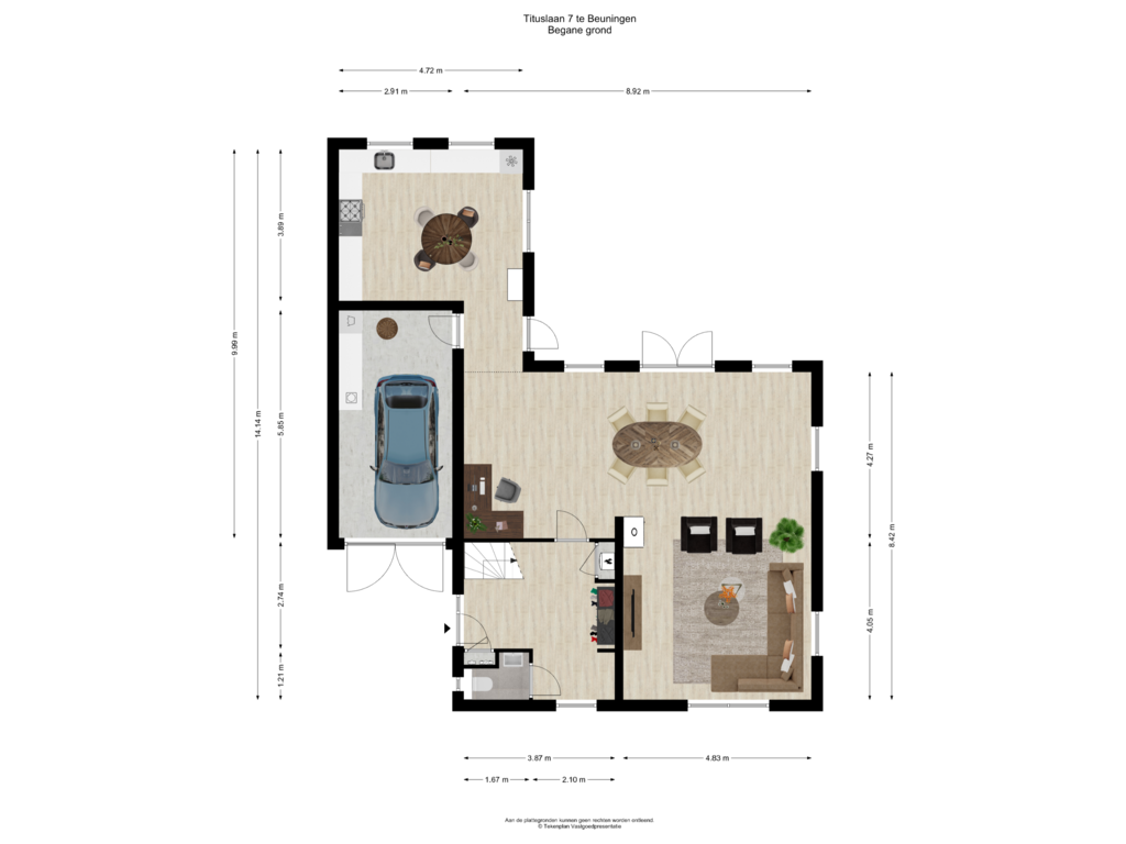 View floorplan of Begane grond of Tituslaan 7