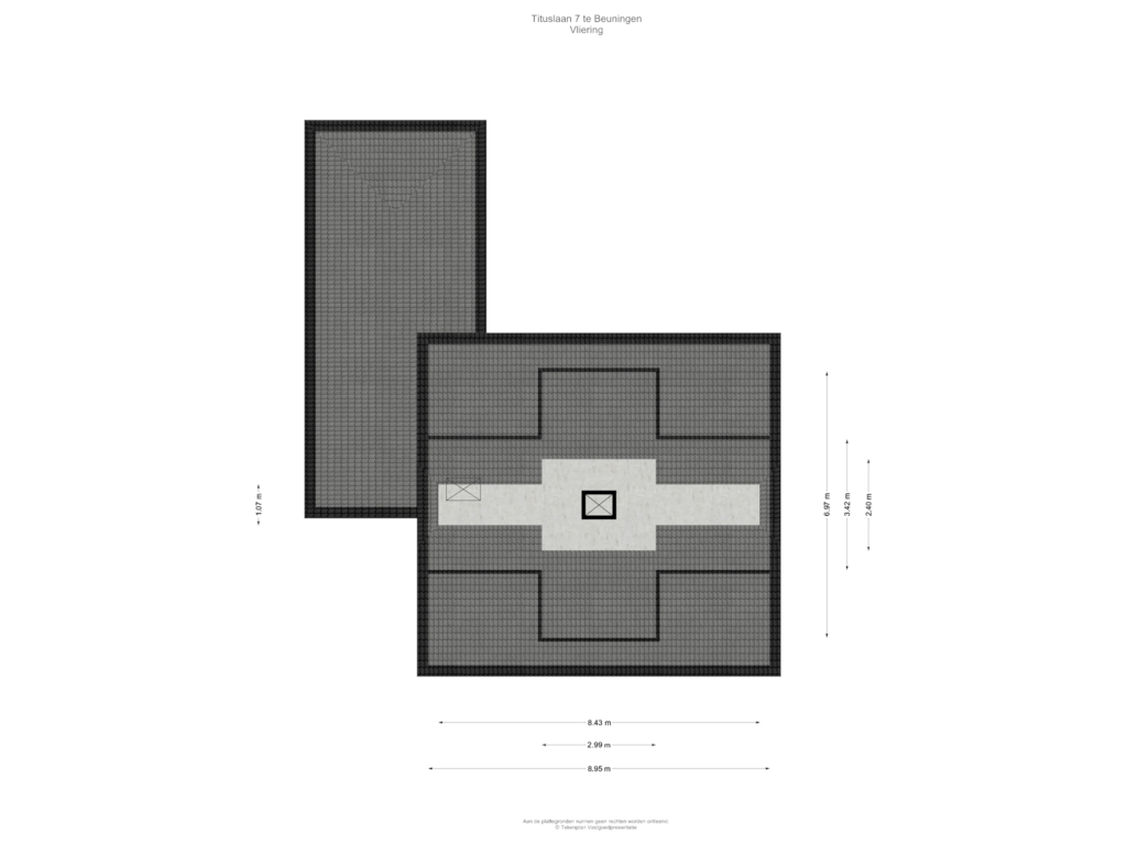 View floorplan of Vliering of Tituslaan 7