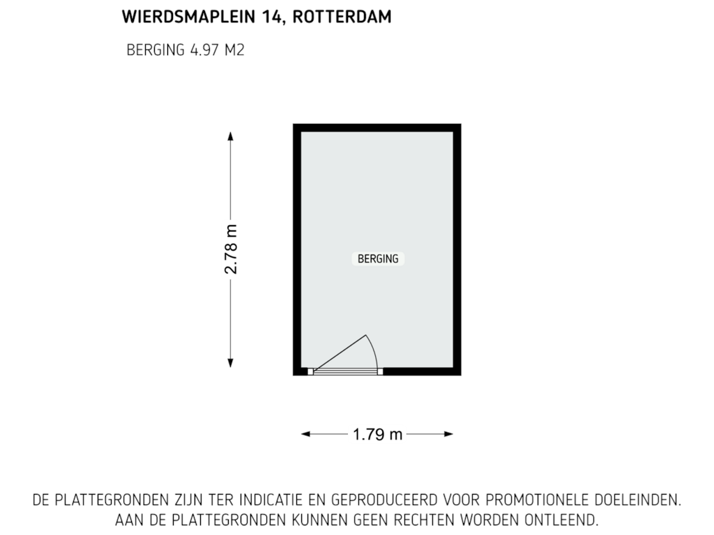 View floorplan of berging of Wierdsmaplein 14