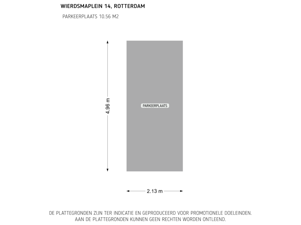 View floorplan of parkeerplaats of Wierdsmaplein 14