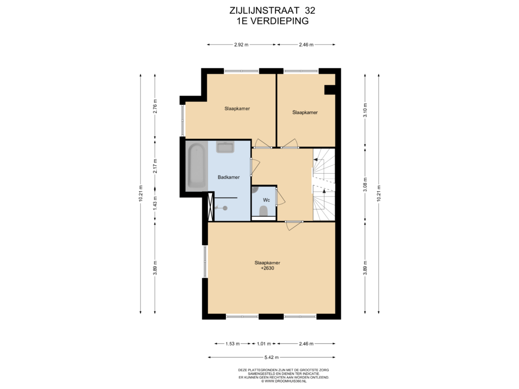 Bekijk plattegrond van 1E Verdieping van Zijlijnstraat 32