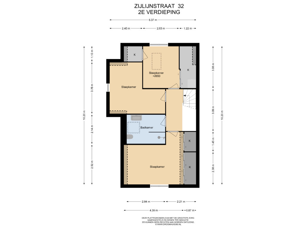 Bekijk plattegrond van 2E Verdieping van Zijlijnstraat 32