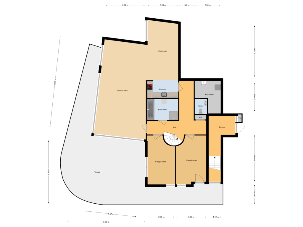 Bekijk plattegrond van Begane grond van De Strooplikker 2