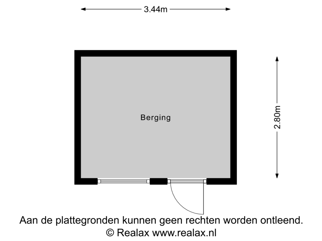 Bekijk plattegrond van Berging van Prins Florisplein 12