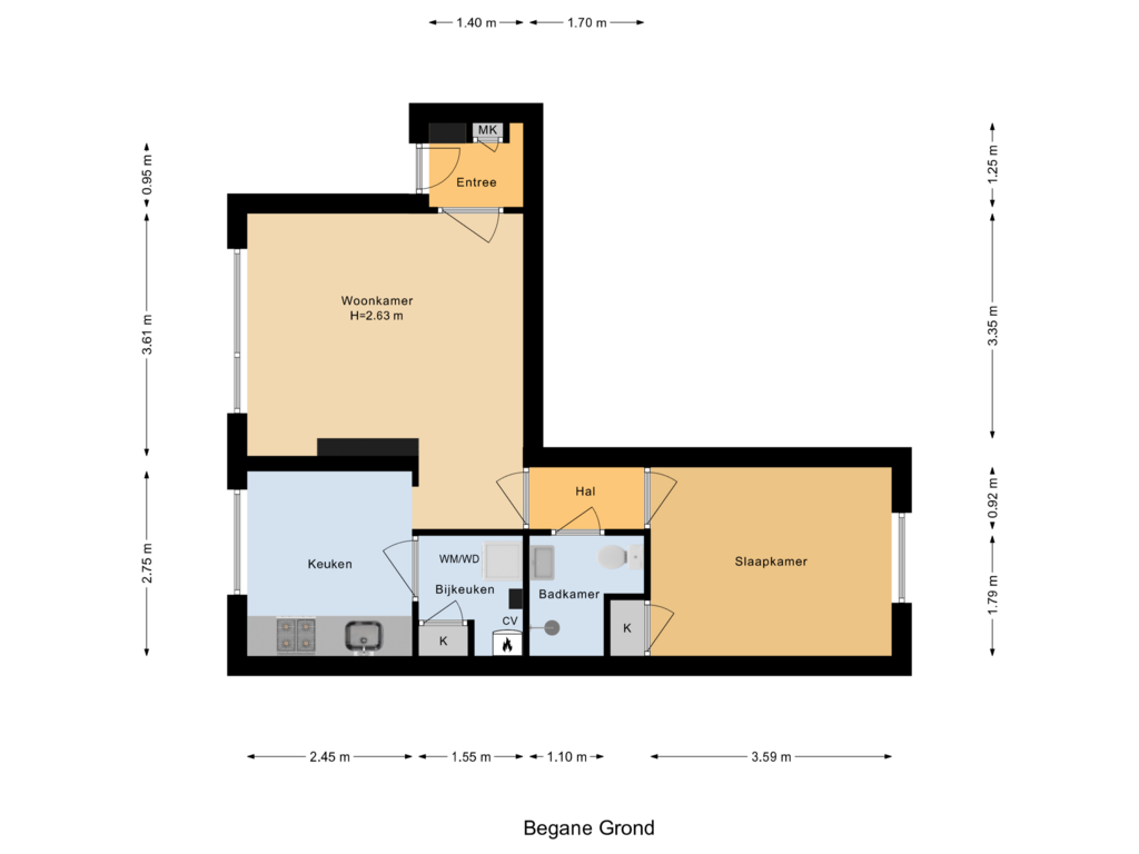 View floorplan of Begane Grond of Germanenlaan 182