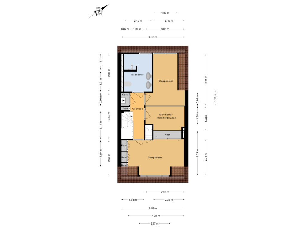 Bekijk plattegrond van 2e Verdieping van Markgraaflaan 51